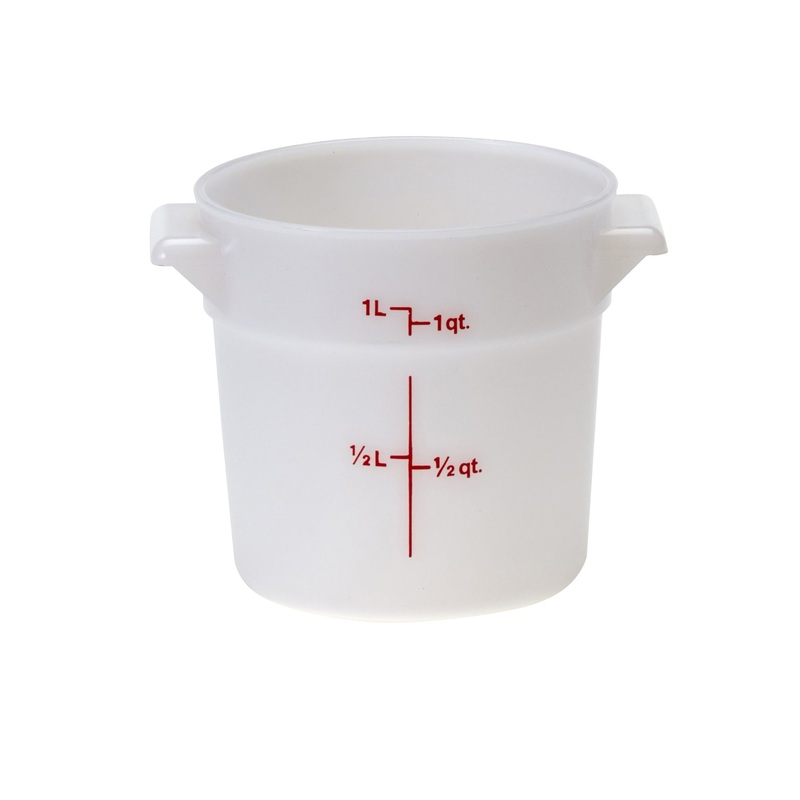 Cambro Poly Round Food Storage Container, White
