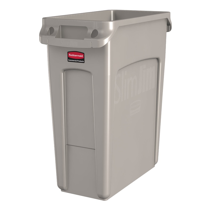 Rubbermaid Slim Jim Vented Garbage Can, 16 Gal