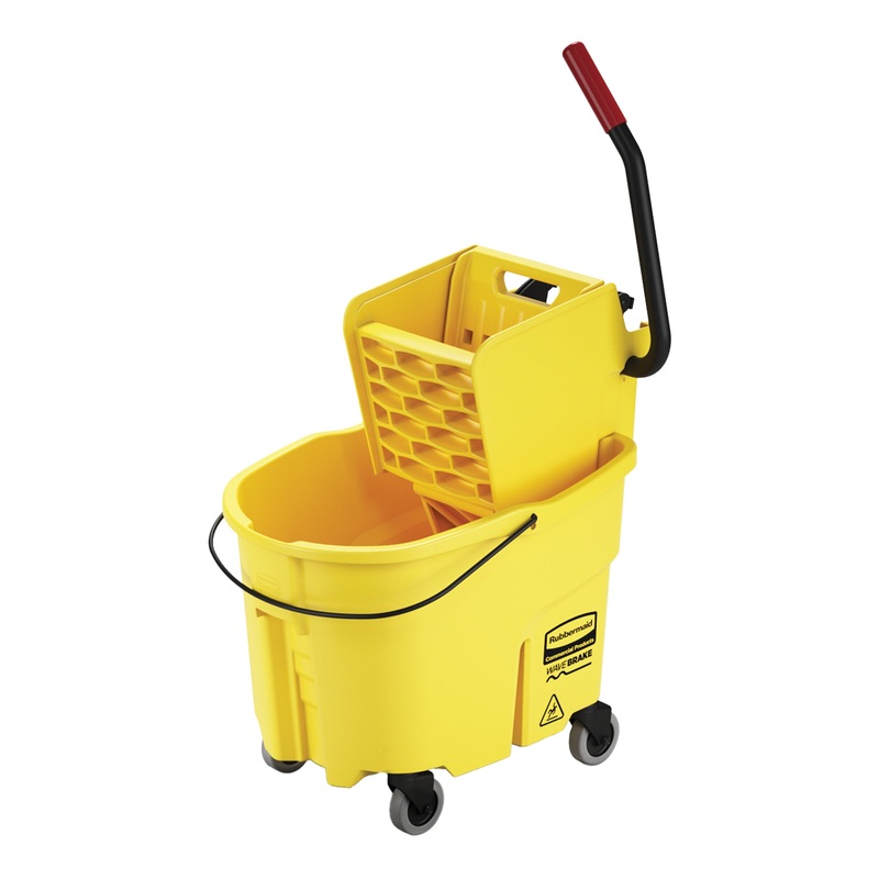 Rubbermaid WaveBrake Mop Bucket, Side Press Wringer, 35 Qt