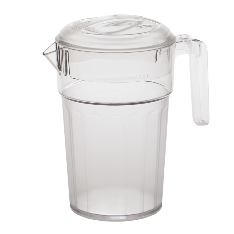 Cambro Camview Pitcher w/ Lid, 34 oz, Frosted Clear