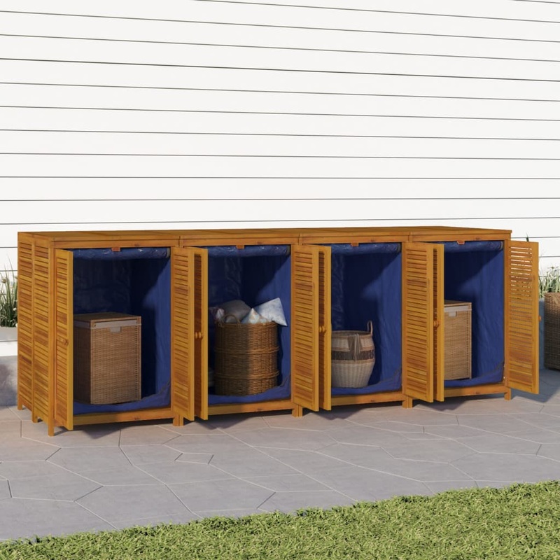Bote de rangement de jardin 280x87x104 cm bois massif d'acacia