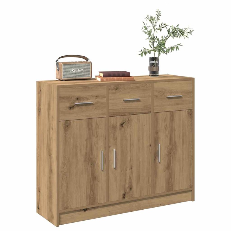 Buffet chne artisanal 91x28x75 cm bois d'ingnierie