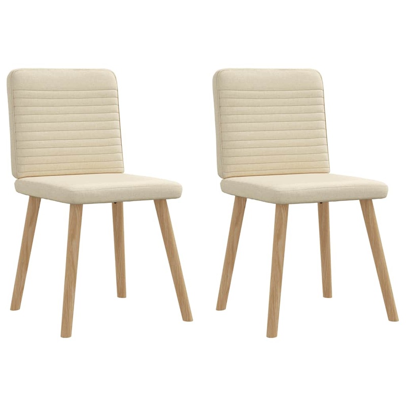 Chaises  manger lot de 2 crme tissu