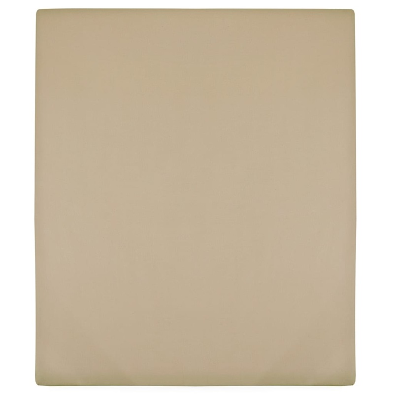 Draps-housses Jersey 2 pcs Taupe 160x200 cm Coton