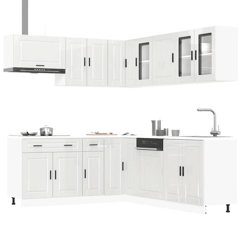 Ensemble d'armoires de cuisine 11 pcs Porto bois d'ingnierie