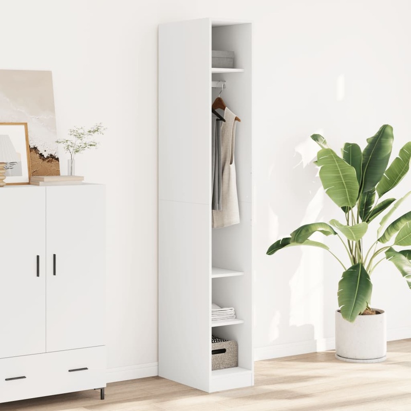 Garde-robe Blanc 30x50x200 cm Bois d'ingnierie