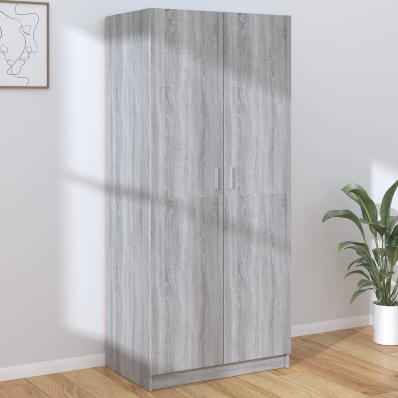 Garde-robe Sonoma gris 80x52x180 cm Bois d'ingnierie