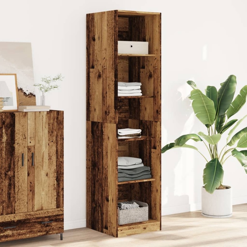 Garde-robe vieux bois 50x50x200 cm bois d'ingnierie