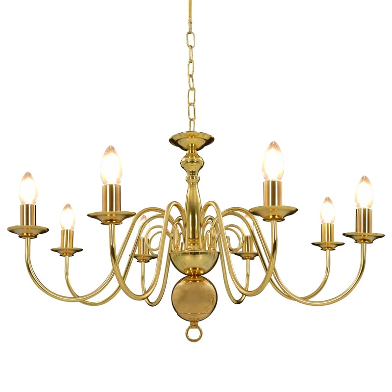 Lustre Dor 8 ampoules E14