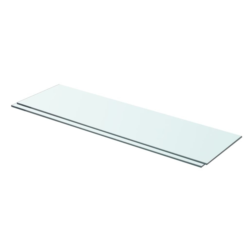 Panneaux d'tagre 2 pcs Verre Transparent 70 x 20 cm