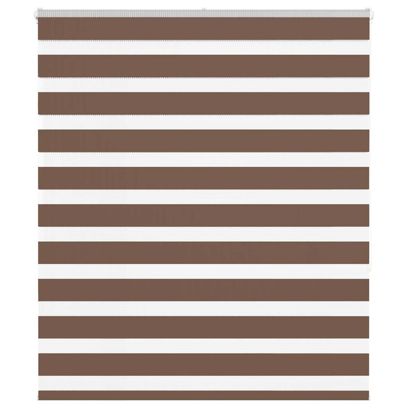 Store zbre marron 135x150cm largeur du tissu 130,9cm polyester