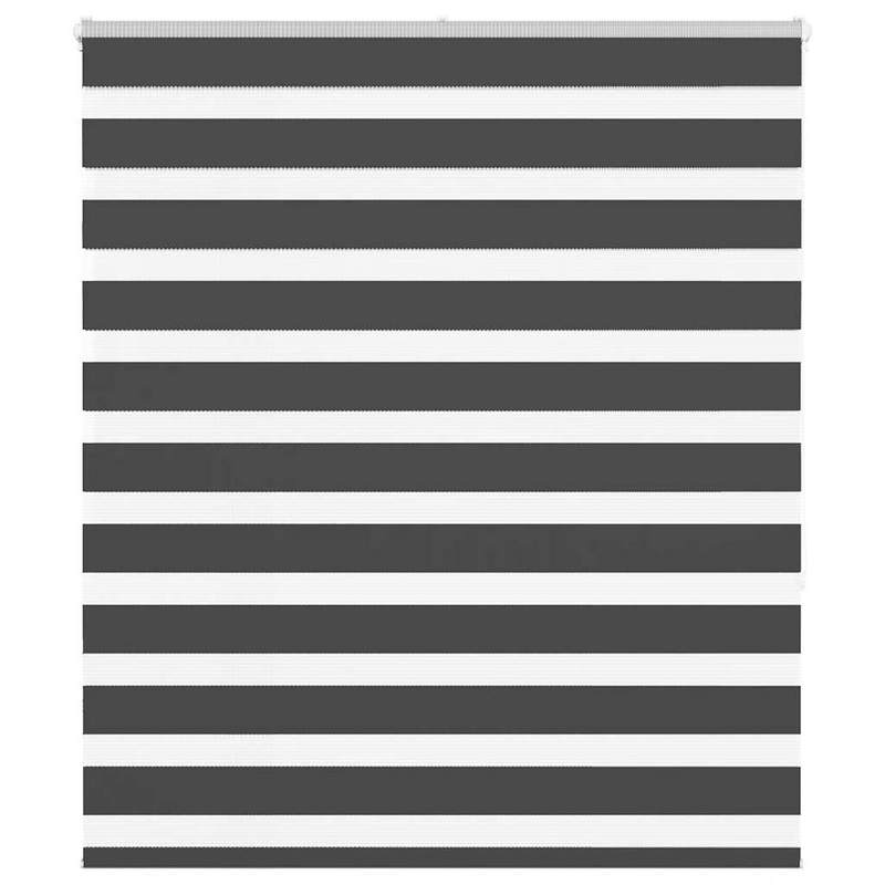 Store zbre noir 135x150 cm largeur du tissu 130,9 cm polyester