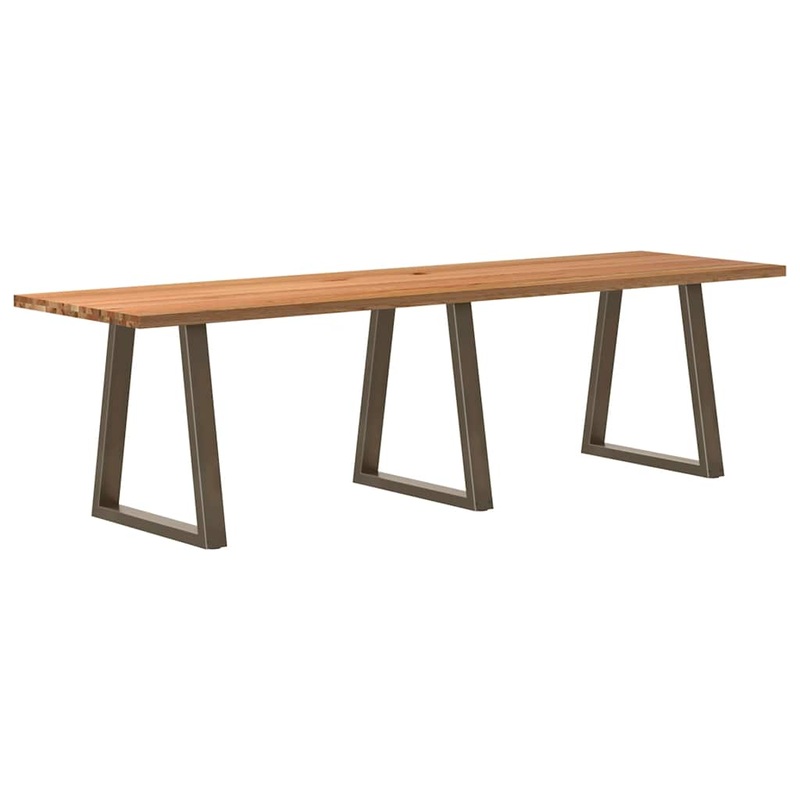 Table  manger marron clair 280x80x74 cm rectangulaire